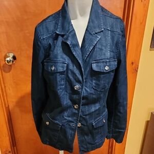 Dana Buchman Dark Blue Jean Jacket